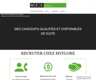 MYflore.ch(Recruter du personnel administratif disponible de suite) Screenshot