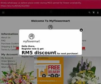 MYflowermart.com(Pudu Ria Florist Trading Sdn BhdV))) Screenshot