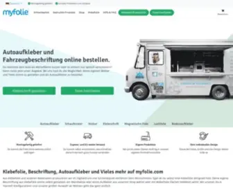 Myfolie.com(Aufkleber & Klebefolie online bestellen bei myfolie) Screenshot