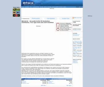 Myfont.de(Ist ein Download Archiv für kostenlose Schriftarten (Windows Schriften und Mac Fonts)) Screenshot