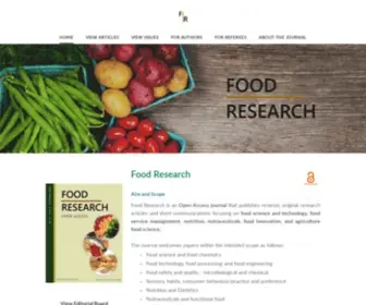 Myfoodresearch.com(Food Research) Screenshot