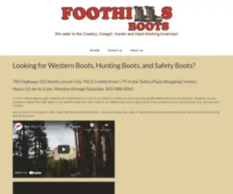 Myfoothillsboots.com(Foothills Boots) Screenshot