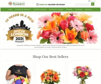 Myforestofflowers.com(London Florist) Screenshot