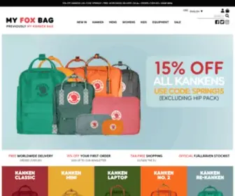 Myfoxbag.com(Fjällräven Kanken Backpacks and Accessories) Screenshot