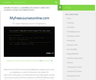 MYfreecoursesonline.com(Free courses and job application resources) Screenshot