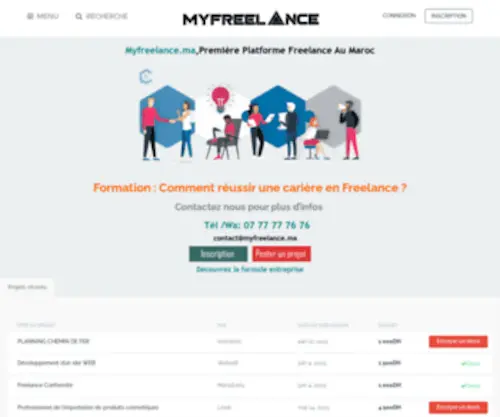 MYfreelance.ma(Travail freelance) Screenshot