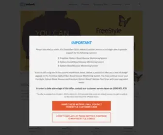 MYfreestyle.com.au(Glucose Monitoring and Data Management Systems) Screenshot
