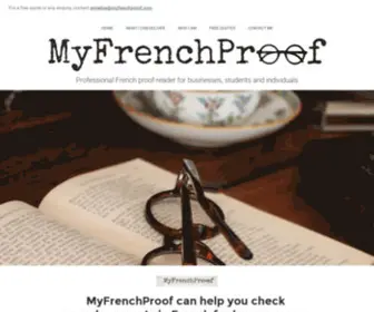 MYfrenchproof.com(French proofreader) Screenshot