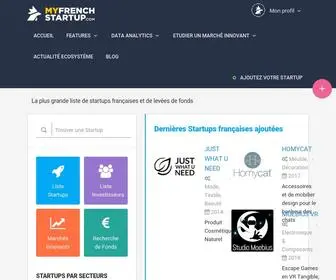 MYfrenchstartup.com(Liste Startups France) Screenshot