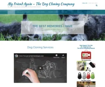 MYfriendagain.com(Dog cloning company) Screenshot