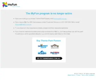 Myfun.com.au(Gift Card Vouchers to Australian Attractions and Experiences) Screenshot