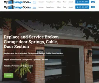 Mygaragedoor.ca(Garage Door Repair Mississauga) Screenshot