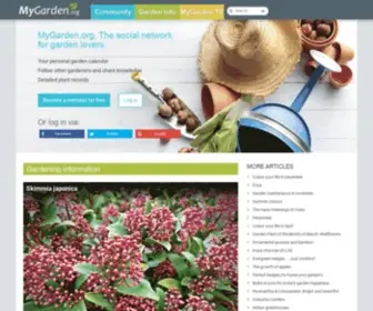 Mygarden.org(Manage your garden online) Screenshot