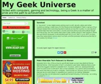 Mygeekuniverse.com(My Geek Universe) Screenshot