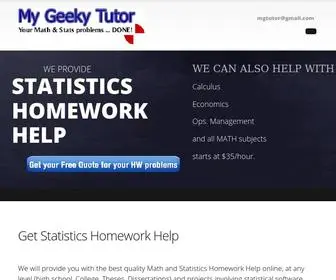 Mygeekytutor.com(Statistics Homework Help Online) Screenshot