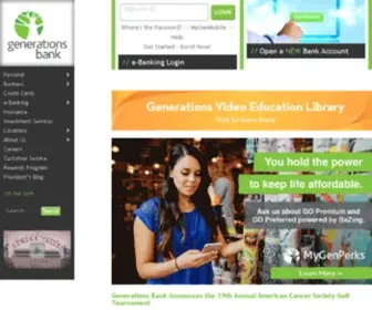 Mygenbank.com(Generations Bank) Screenshot