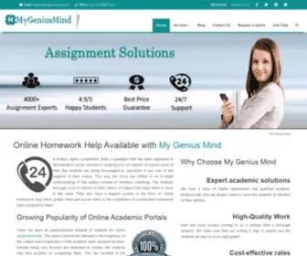 Mygeniusmind.com(All Assignment Solutions) Screenshot