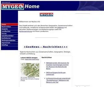 Mygeo.info(Portal zu Geographie) Screenshot