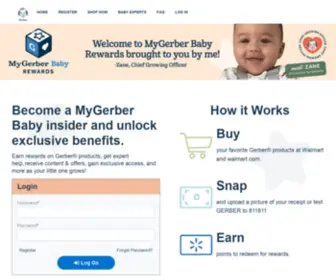 Mygerberbabywalmart.com(MyGerber Baby Rewards at Walmart) Screenshot