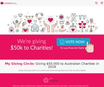 Mygivingcircle.org(Vote and Support the Charities you love) Screenshot