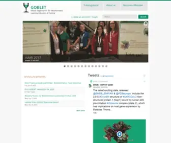 Mygoblet.org(The Global Organisation for Bioinformatics Learning) Screenshot