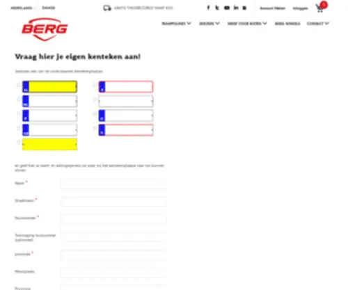 Mygokart.net(Vraag hier je eigen kenteken aan) Screenshot