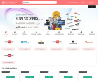 Mygoldback.com(Earn Gold while you shop) Screenshot