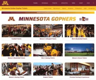 Mygophersports.com(Official Minnesota Golden Gopher Tickets) Screenshot