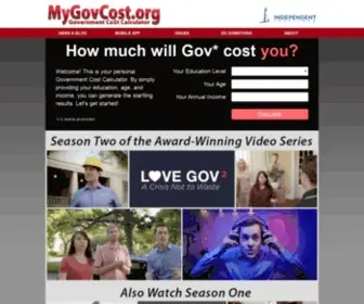 MygovCost.org(Government Cost Calculator) Screenshot