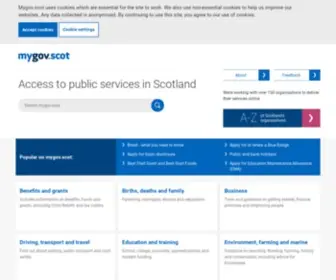Mygovscot.org(Access to public services in Scotland) Screenshot