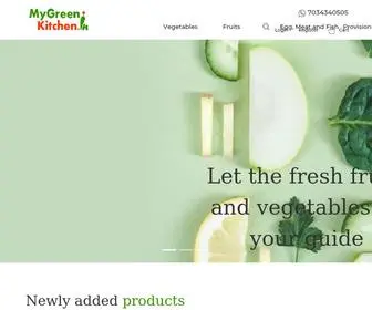 MYgreenkitchen.in(Online Store for fresh vegetables) Screenshot