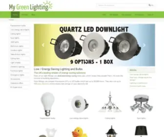 MYgreenlighting.co.uk(Energy Saving Light Bulbs & Low Energy Lighting) Screenshot