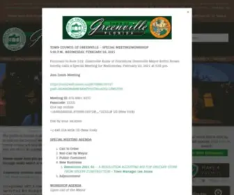 MYgreenvillefl.com(Town of Greenville) Screenshot