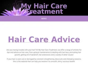 Myhaircaretreatment.com(My Hair Care Treatment) Screenshot