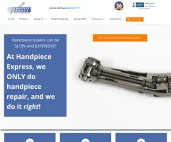 Myhandpiecerepair.com(Fast Dental Handpiece Repair From Handpiece Express) Screenshot