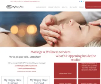 Myhappyplacemassage.com(My Happy Place Massage) Screenshot