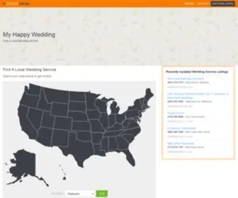 Myhappywedding.com(Find a Wedding Service) Screenshot