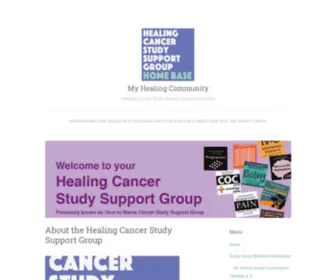 Myhealingcommunity.com(Healing Cancer Study Support Group Resources) Screenshot