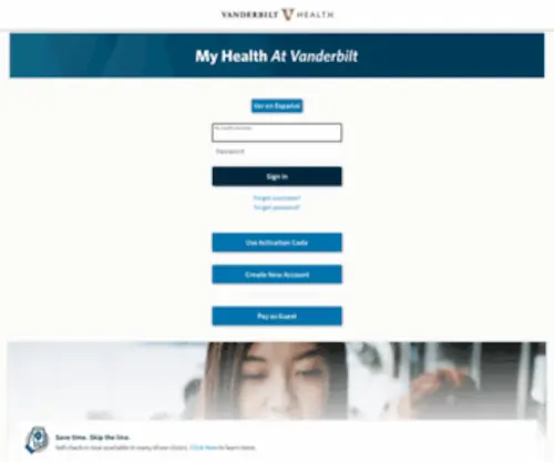 Myhealthatvanderbilt.com(My Health) Screenshot