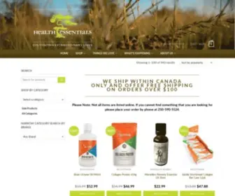 Myhealthessentials.ca(Quality Health and Wellness Products) Screenshot