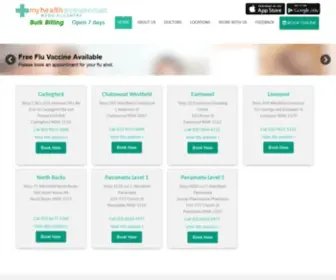 Myhealthmedical.com.au(Medical Centres Across Sydney Bulk Billing) Screenshot