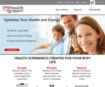 Myhealthreport.ca(My Health Report) Screenshot