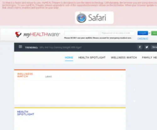 Myhealthware.com(Myhealthware) Screenshot
