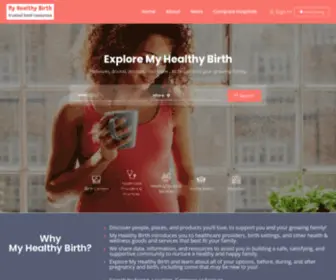 Myhealthybirth.com(Midwives, Doulas, Doctors, and More) Screenshot