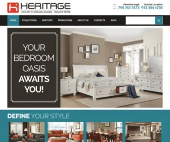 Myheritagefurniture.ca(Heritage Home Furnishings) Screenshot