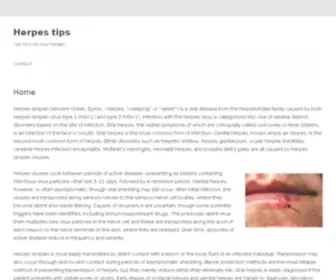 Myherpestips.com(Tips to cure your herpes) Screenshot