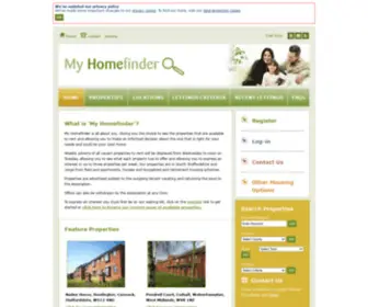 Myhomefinder.org.uk(My Homefinder) Screenshot