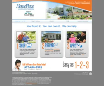 Myhomeplaceloan.com(HomePlace Loan Program) Screenshot