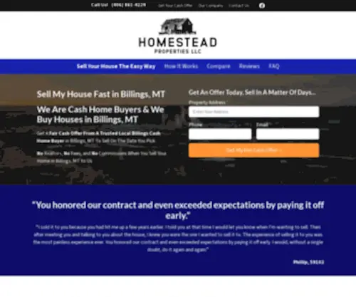 Myhomesteadmt.com(Sell My House Fast Billings MT) Screenshot