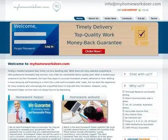 Myhomeworkdoer.com(The best homework helper site) Screenshot